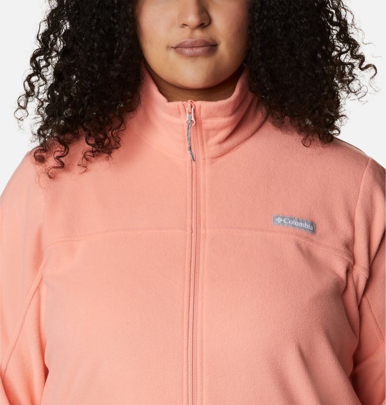 Women's Columbia Ali Peak Full Zip Fleece Jackets Coral | Plus Size CA-C14CL